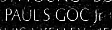 goc's name engraved in the Wall